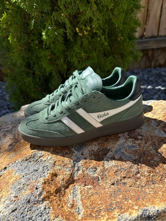 Gola Shoes - Gola Evergreen & White  Suede Classic Viper